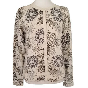 Eddie Bauer Collectibles Cotton Angora Blend Button Front Cardigan Size Small